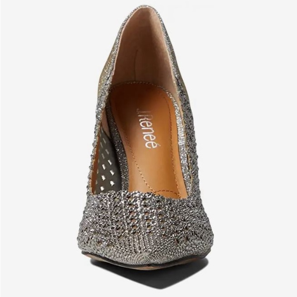 J Renee Sesily Pewter Glitter Heels - Picture 2 of 5
